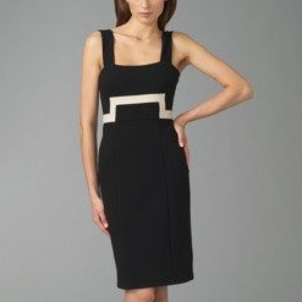 DvF TAI BLACK/IVORY DRESS - size 8